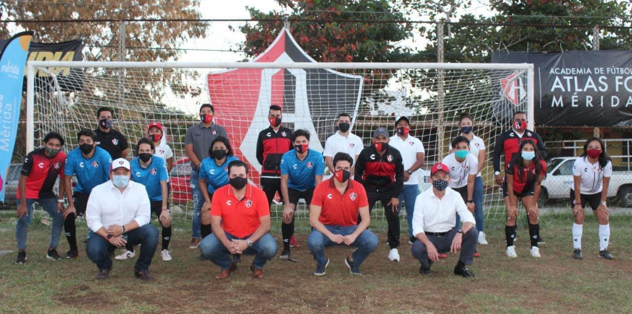 El equipo campeón Atlas FC llega a Mérida para abrir su academia