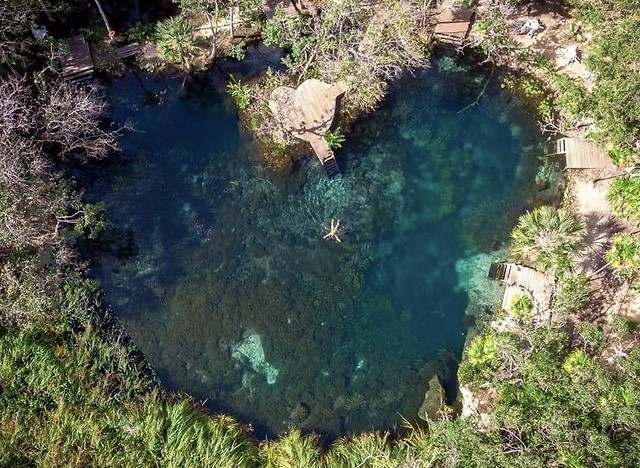 ¿Un cenote en forma de corazón? Así es el estanque de agua cristalina de Tulum